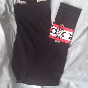 Victoria secret pink christmas leggings